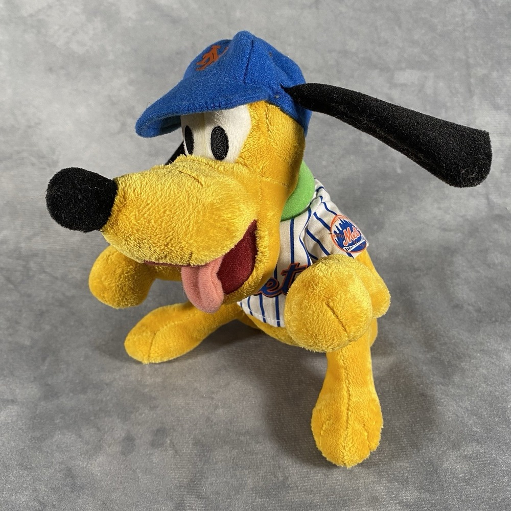 Disney New York Mets Pluto stuffed Animal Baseball Collectable Plush MBL Vintage